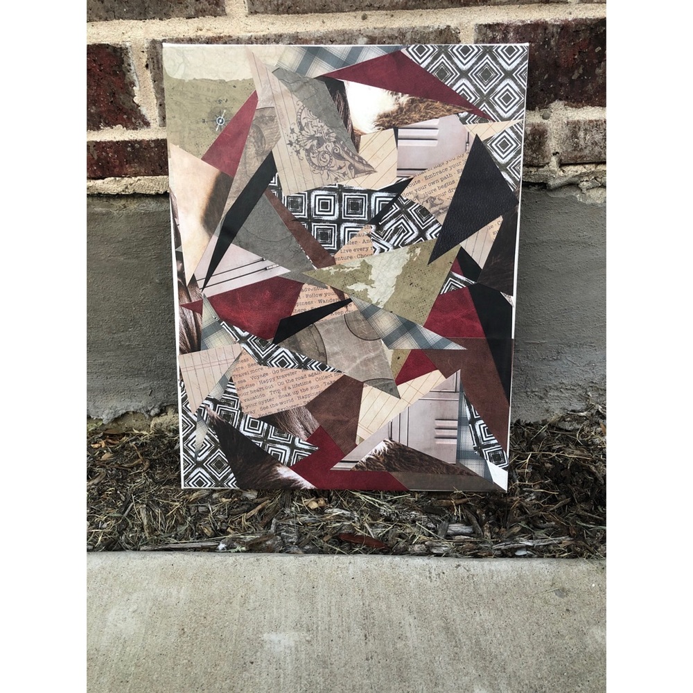 ✨Original Handmade Analog Collage on Canvas✨
